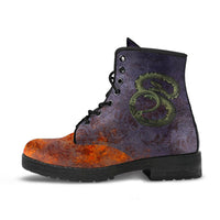 Mens Snake Bite- Hipster Bohemian Combat boots - MaWeePet- Art on Apparel