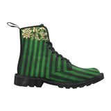 Christmas Green -Women's Canvas Boots, Combat boots, Combat Shoes, Lightweight Boot - MaWeePet 