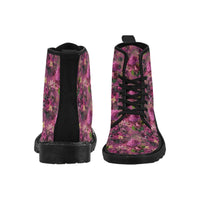 Floral -Women's Boots, Combat boots, , Combat Shoes, Hippie Boots - MaWeePet- Art on Apparel