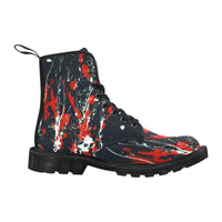 Paint Splash Mens  -Combat boots, , Festival, Combat, Vintage Hippie Lace up Boots - MaWeePet- Art on Apparel