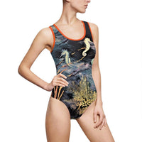 Midnight Sea - Women's Classic One-Piece Swimsuit - MaWeePet- Art on Apparel