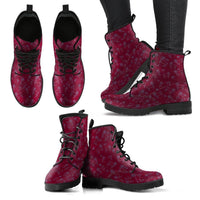 Aries Star Sign- Womans Doc  ,  Style Festival Combat, Boho Hippie Boots Lace up, Classic Short boots - MaWeePet- Art on Apparel