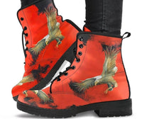Red Eagle -Lace up Festival Bohemian  Combat boots,  Boots Lace up, Classic Short boots - MaWeePet- Art on Apparel