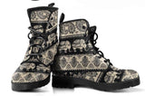 Mandala Elephant -Women's  Combat boots,  Festival Combat, Hippie Boots Lace up, Classic Short boots - MaWeePet- Art on Apparel