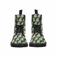 Summer flowers  -Women's lightweight Combat boots, , Festival, Combat, Hippie Boots - MaWeePet- Art on Apparel