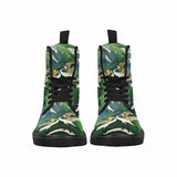 Dancing Birds -Women's Canvas Boots, Combat boots Hippie Boots - MaWeePet- Art on Apparel