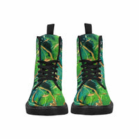 Wild Moves-Women's Canvas Boots, Doc Marten Style, Handcraft Boots, Combat Shoes, Hippie Boots - MaWeePet- Art on Apparel