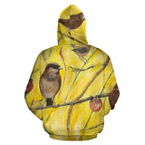 Yellow Birds Hoodie in Men's sizes. Unisex - MaWeePet- Art on Apparel