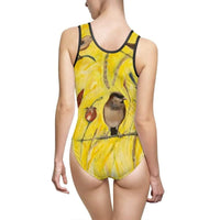 Yellow Birds- Women's Classic One-Piece Swimsuit - MaWeePet- Art on Apparel