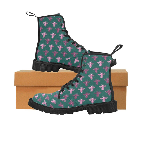 Blue bee -Women's Boots, Combat boots, , Combat Shoes, Hippie Boots - MaWeePet- Art on Apparel