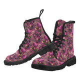 Floral -Women's Boots, Combat boots, , Combat Shoes, Hippie Boots - MaWeePet- Art on Apparel