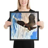 Original Artwork Print Framed- Mighty Eagle - MaWeePet- Art on Apparel
