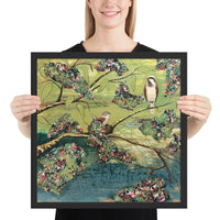 Original Artwork Print Framed- Sparrow Connection - MaWeePet- Art on Apparel
