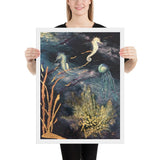 Original Artwork Print Framed- Midnight Sea - MaWeePet- Art on Apparel