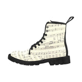 Musical Boots -Women's colorful Boots, Doc Style Festival Combat, Hippie Canvas Boots - MaWeePet- Art on Apparel