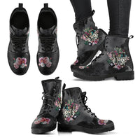 Alice Queens Cards Grunge-Classic boots, combat boots, Lace up Festival boots - MaWeePet- Art on Apparel