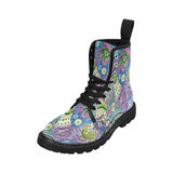 Erica Sea-Women's colorful Boots, Combat boots,  Style Festival Combat, Hippie Canvas Boots - MaWeePet- Art on Apparel