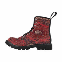 Red Boots Rug -Women's lightweight 30.7oz! Doc Marten Style, Festival, Combat, Hippie Boots - MaWeePet- Art on Apparel