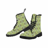 Groovy Green -Women's Canvas Boots, Combat boots  Combat, Festival, Hippie Boots - MaWeePet- Art on Apparel