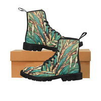 Music birds tree-Women's Canvas Boots, Combat boots , Handcraft Boots, Combat Shoes, Hippie Boots - MaWeePet- Art on Apparel