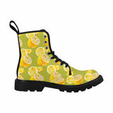 Lemons watercolor-Women's lightweight Combat boots , Festival, Combat, Hippie Boots - MaWeePet- Art on Apparel