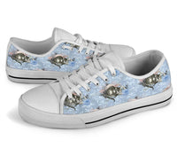 Sneakers-Alice Cheshire Cat -Womans Low Top Canvas Sneakers, Cruise Fashion Shoes - MaWeePet- Art on Apparel