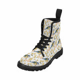 Little Yellow Bird -Women's lightweight Combat boots , Festival, Combat, Hippie Boots - MaWeePet- Art on Apparel