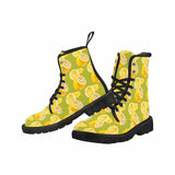 Lemons watercolor-Women's lightweight Combat boots , Festival, Combat, Hippie Boots - MaWeePet- Art on Apparel