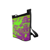 Shoulder bag, Handbag, Purse Crossbody BagsWillow Patter green on Black - - MaWeePet- Art on Apparel