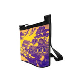 Willow Pattern Yellow on Black - Shoulder bag Crossbody Bags, Handbag, Purse Crossbody Bags - MaWeePet- Art on Apparel