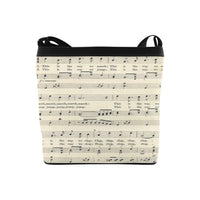 Music Magic on Black - Shoulder bag Crossbody Bags, Handbag, Purse Crossbody Bags - MaWeePet- Art on Apparel