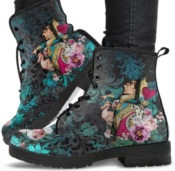 Alice off with her head Grunge -Lace up Festival Combat boots,  Boots Classic Boots - MaWeePet- Art on Apparel