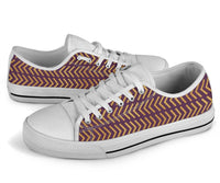 Sneakers-Zigs and Zags -Womans Low Top Canvas Sneakers, Cruise Fashion Shoes - MaWeePet- Art on Apparel