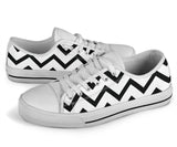 Sneakers-Zig Zag -Womans Low Top Canvas Sneakers, Cruise Fashion Shoes - MaWeePet- Art on Apparel