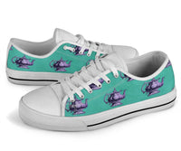 Sneakers-Purple Tea pots -Womans Low Top Canvas Sneakers, Cruise Fashion Shoes - MaWeePet- Art on Apparel