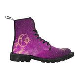 Red Galaxy -Combat boots , Festival, Combat, Vintage Hippie Lace up Boots - MaWeePet- Art on Apparel