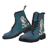 Mad Hatter 5 -Combat boots , Festival, Combat, Vintage Hippie Lace up Boots - MaWeePet- Art on Apparel