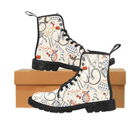 Medical Doctor Dentist Nurse  -Combat boots , Festival, Combat, Vintage Hippie Lace up Boots - MaWeePet- Art on Apparel