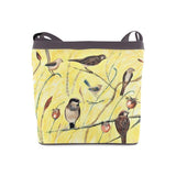 Shoulder Bag, Crossbody Bag, handbag, Purse-Yellow Birds - - MaWeePet- Art on Apparel