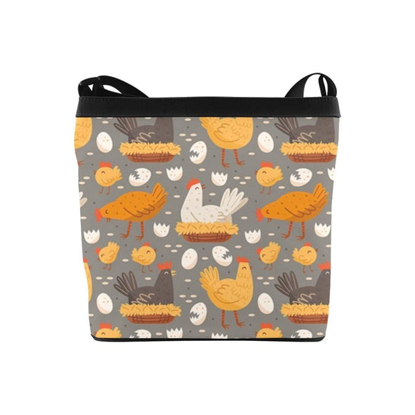 Chicken Eggs Tote, Crossbody Bags, Handbag, Purse - MaWeePet- Art on Apparel