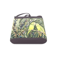 Shoulder Bag Crossbody Bags, Handbag, Purse-Budgies Parakeet - - MaWeePet- Art on Apparel