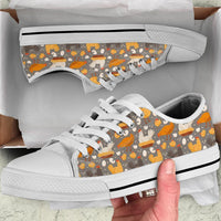 Sneakers-Chicken Yard -Womans Low Top Canvas Sneakers, Cruise Fashion Shoes - MaWeePet- Art on Apparel