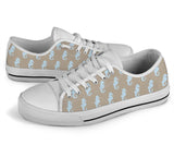 Sneakers-Seahorse Beige -Womans Low Top Canvas Sneakers, Cruise Fashion Shoes - MaWeePet- Art on Apparel