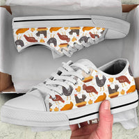 Sneakers-Chicken Coop -Womans Low Top Canvas Sneakers, Cruise Fashion Shoes - MaWeePet- Art on Apparel
