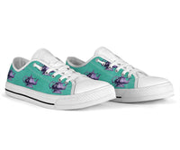 Sneakers-Purple Tea pots -Womans Low Top Canvas Sneakers, Cruise Fashion Shoes - MaWeePet- Art on Apparel