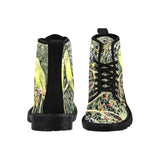 Budgie Parakeet -Women's Canvas Boots, Combat boots  Combat, Hippie Boots - MaWeePet- Art on Apparel