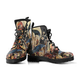 Mens Raven-Lace up Festival Bohemian Combat boots  Boots - MaWeePet- Art on Apparel