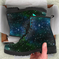 Men's Galaxy Green - Hipster Festival Bohemian Combat boots  Boots - MaWeePet- Art on Apparel