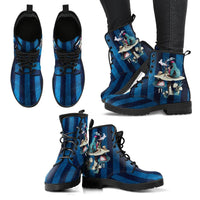 Mens Alice We're all mad here-Bohemian Hipster Doc Style Boots - MaWeePet- Art on Apparel