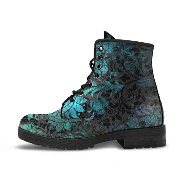 Mens Blue Grunge-  Hipster Bohemian Combat boots  Boots - MaWeePet- Art on Apparel